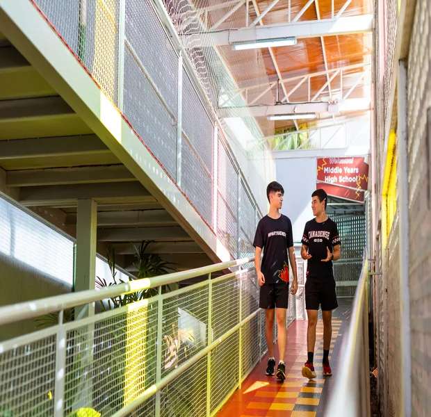 Alunos na Canadian Global School